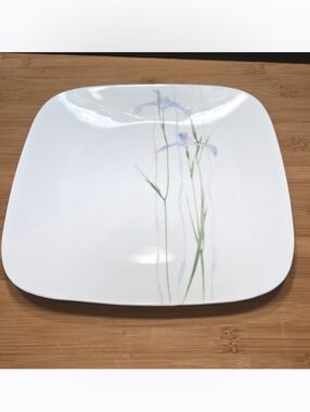 Vintage Shadow Iris Square Dinner Plate 10 5/8 inch Corelle Corning